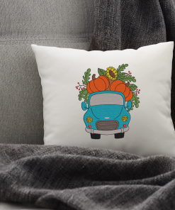Pumpkin Harvest Truck 2 Embroidery Design