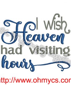 Heaven Visits Embroidery Design