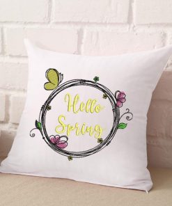 Spring Flowers Wreath Embroidery Design