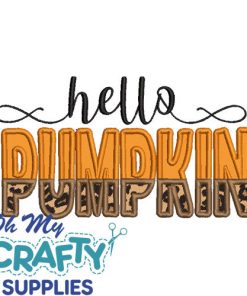 Hello Pumpkin 722 Embroidery Design