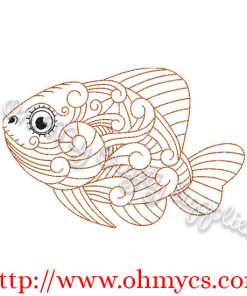Henna Fish Embroidery Design