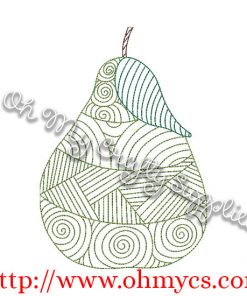 Henna Pear Embroidery Design