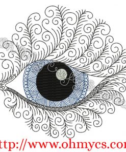 Henna Eye Embroidery Design