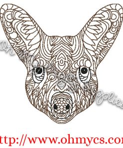 Henna Kangaroo Embroidery Design