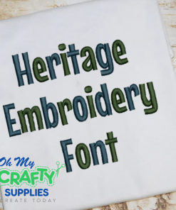 Heritage Embroidery Font (BX Included)