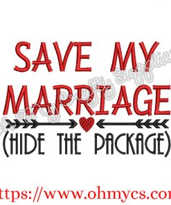 Hide the Package Embroidery Design