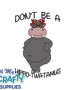Hippo-Twatamus Embroidery Design