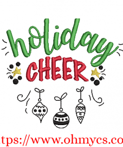 Holiday Cheer Embroidery Design