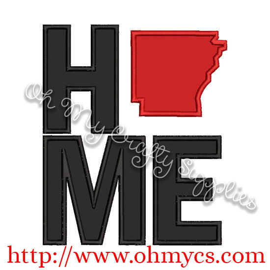 Home Arkansas Applique Design