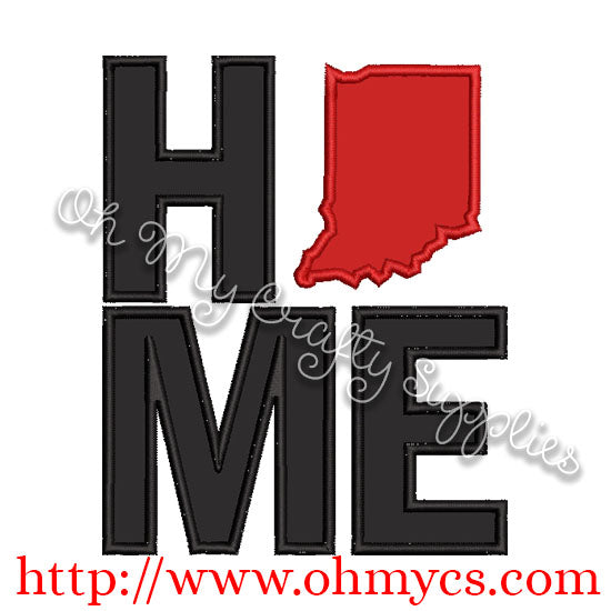 Home Indiana Applique Design