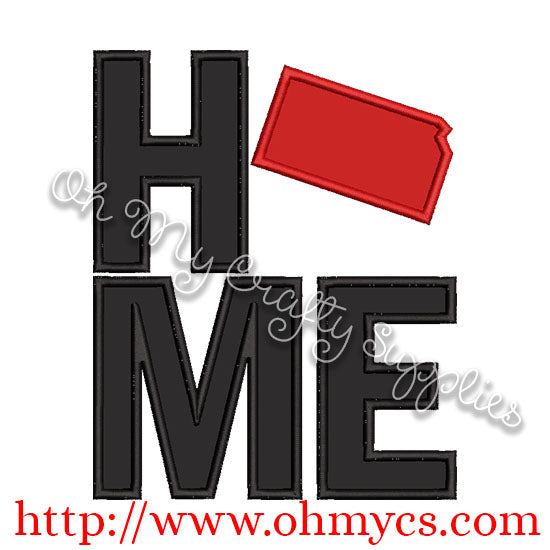 Home Kansas Applique Design