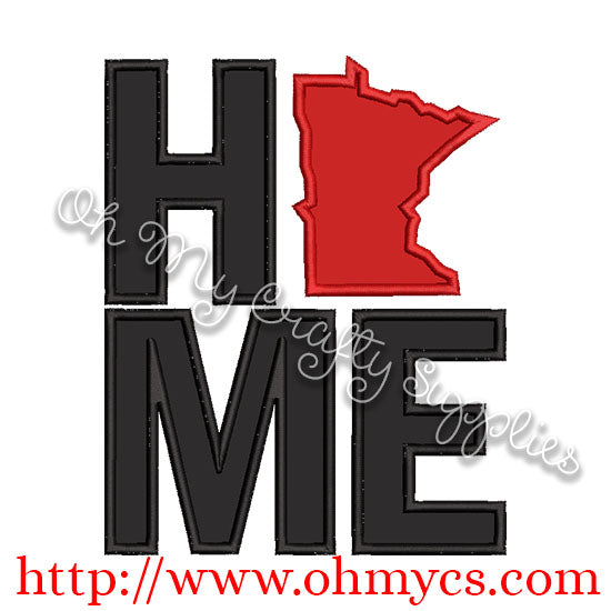 Home Minnesota Applique Design