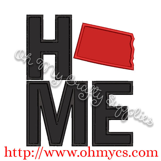 Home North Dakota Applique Design