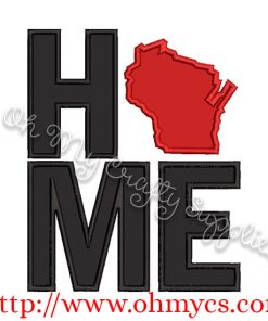 Home Wisconsin Applique Design
