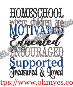 Homeschool Embroidery Design