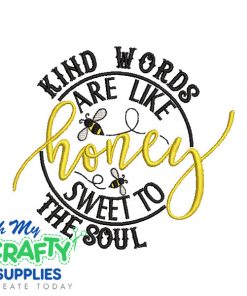 Honey Words Embroidery Design