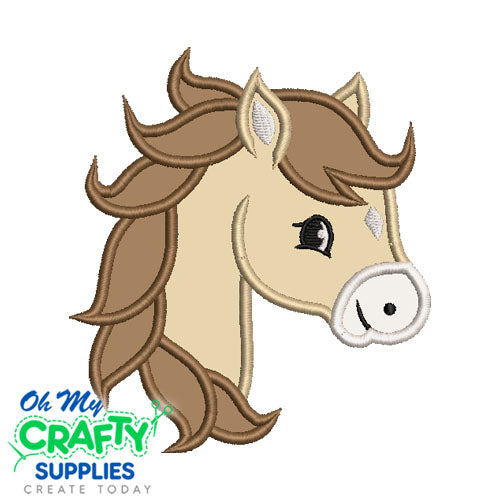Pony Head Applique Design