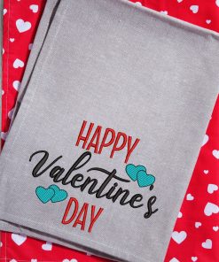 Happy Valentine's Day Double Hearts 2021 Embroidery Design