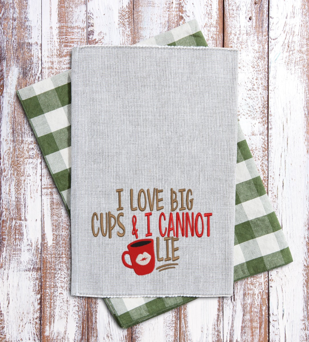 I love big cups 2.0 Embroidery Design
