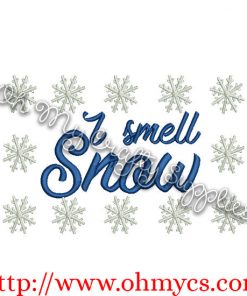 I Smell Snow Embroidery Design