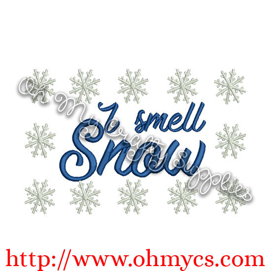 I Smell Snow Embroidery Design
