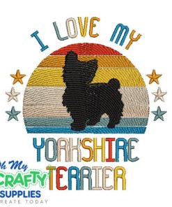 I Love My Yorkshire 520 Embroidery Design