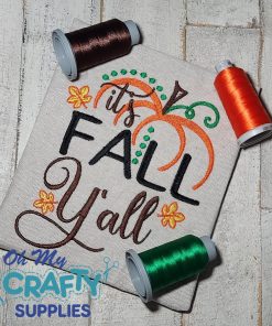 Fall Y'all Pumpkin Embroidery Design