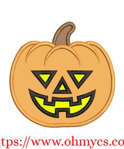 A Simple Jack O'lantern Applique Design