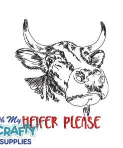 Heifer Please 92921 Embroidery Design