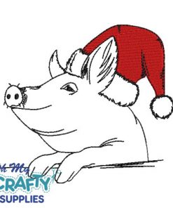 Sketch Christmas Pig 92921 Embroidery Design