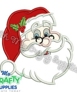 Jolly Santa Embroidery Applique Design