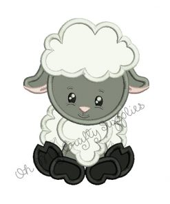 Lamb Applique Embroidery Design