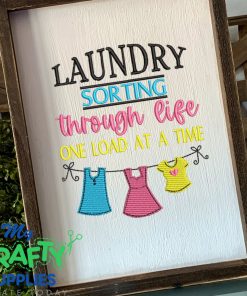 Sorting Laundry One Load at a Time 2021 Embroidery Design