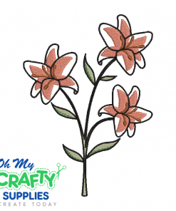 Lillies 320 Embroidery Design