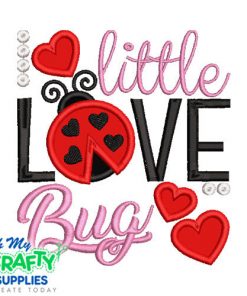 Little Love Bug Applique Design Embroidery