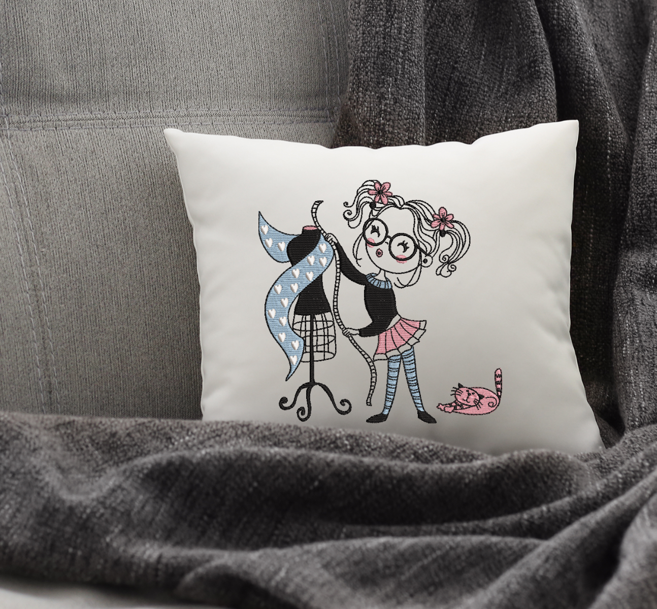 Little Miss Crafty Embroidery Design