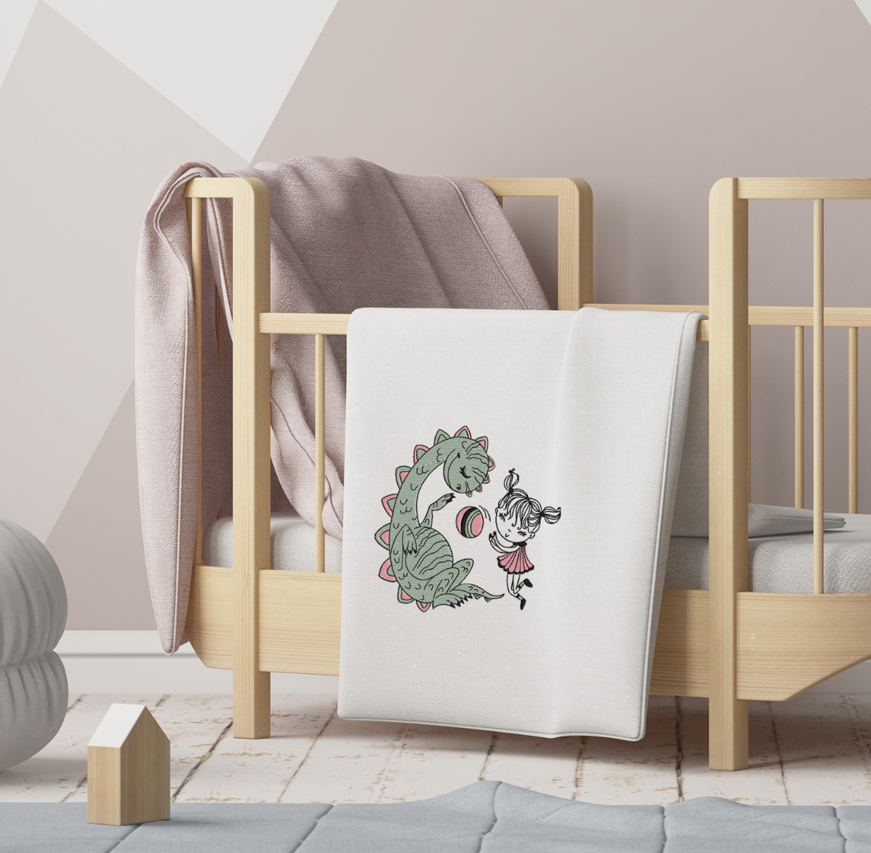 Little Miss Dragon Embroidery Design