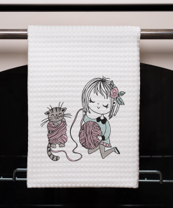 Little Miss Yarn Kitty Embroidery Design