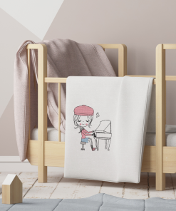 Little Miss Piano Embroidery Design