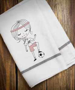 Little Miss Soccer Embroidery Design