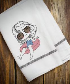 Little Miss Summer Embroidery Design