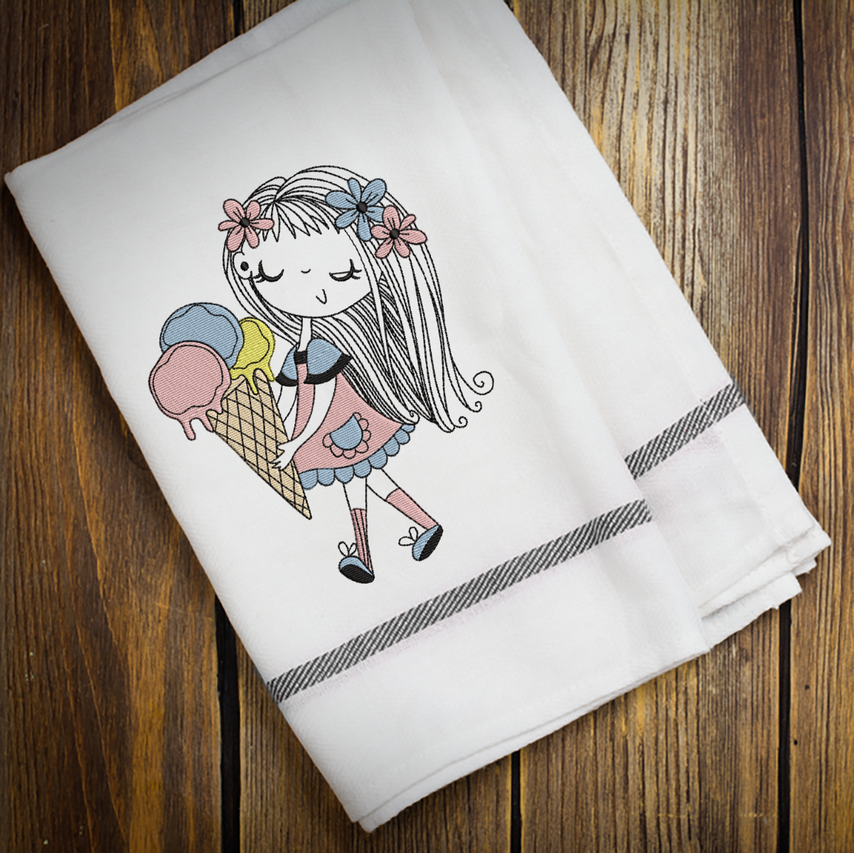 Little Miss Sweets Embroidery Design