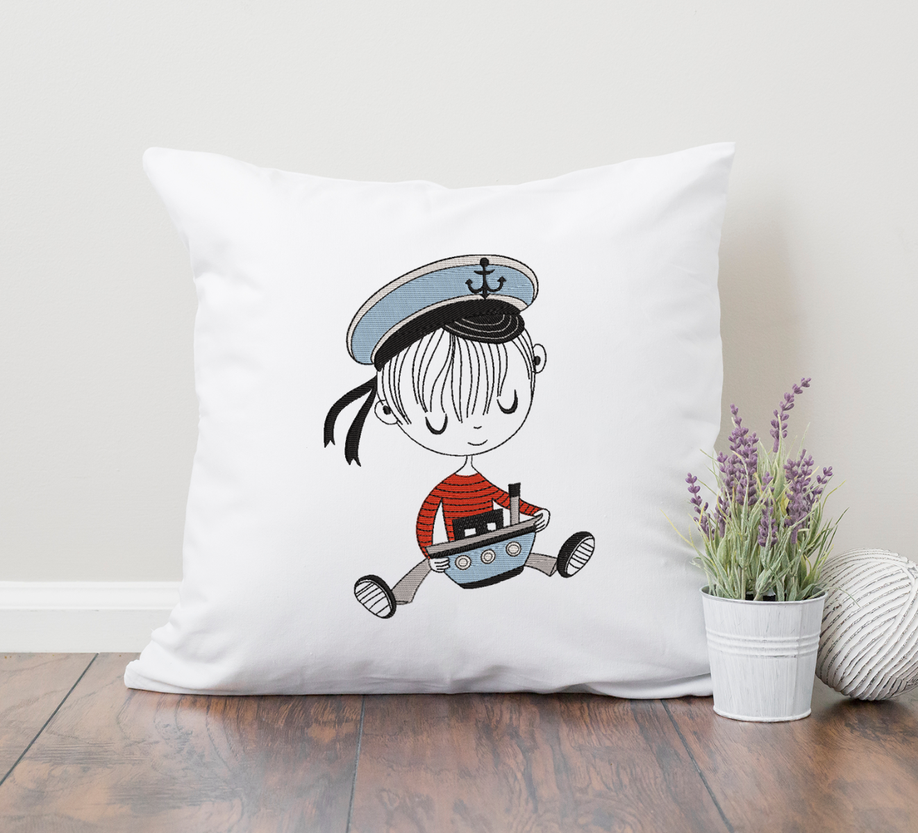 Little Mister Sailor Embroidery Design