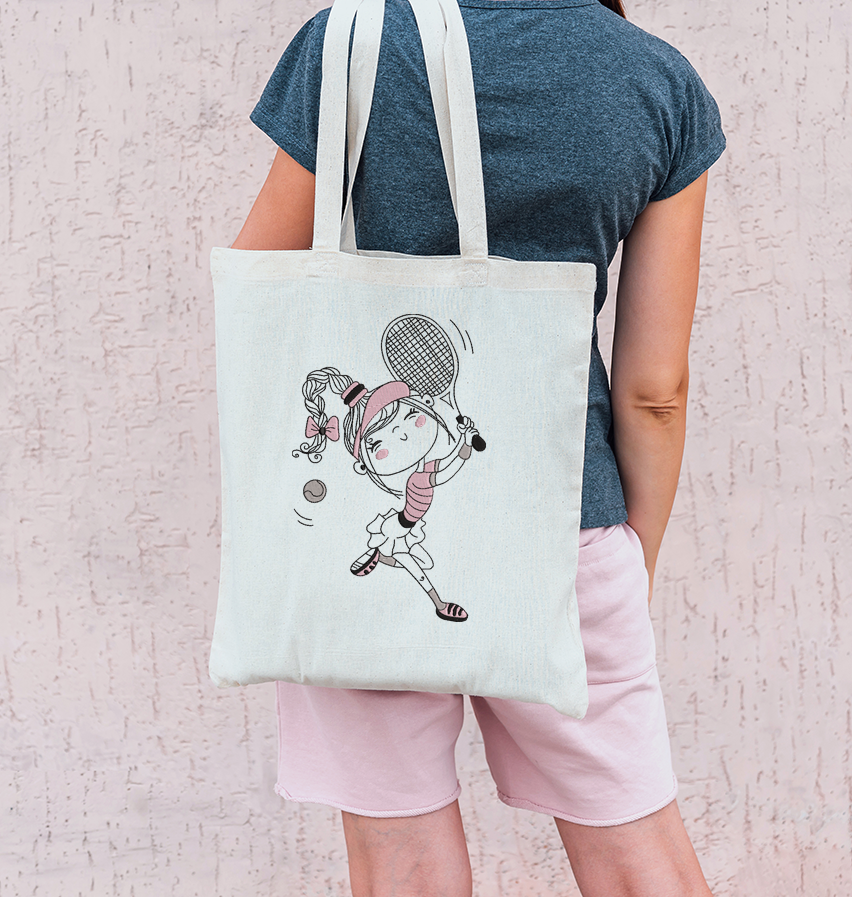 Little Miss Tennis Embroidery Design
