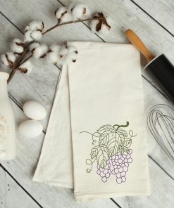 Line Art Grapes Embroidery Design