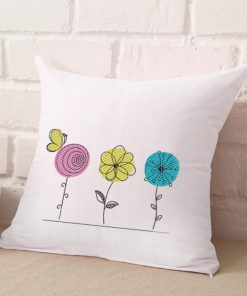 Line Sketch Spring Flowers Embroidery Design