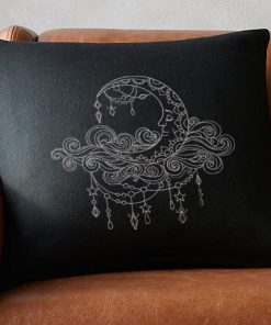 Cloudy Moon Embroidery Design