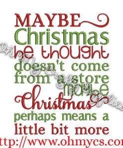 little bit more Grinch embroidery design