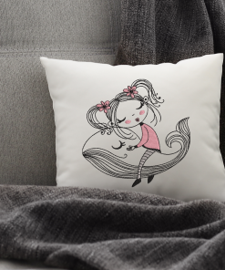 Little Miss Whale Embroidery Design