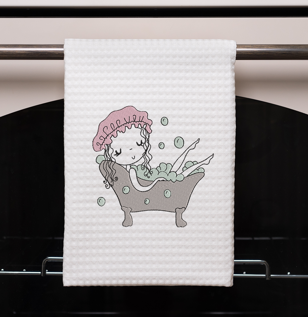 Little Miss Splish Embroidery Design